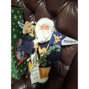 West Virginia Mountaineers 12" Proud Santa Figurine